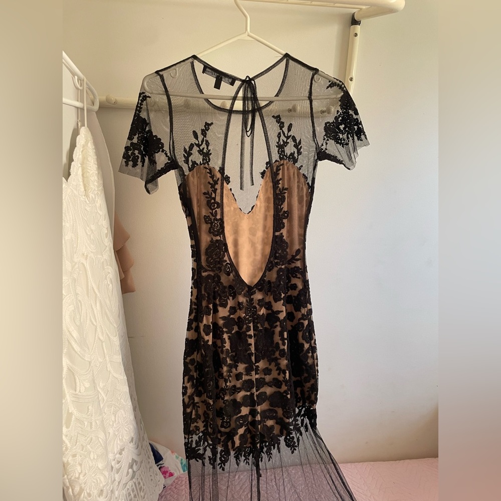 For Love & Lemons Black Lace & Mesh See Through Dress! Gorgeous one. - Picture 2 of 7